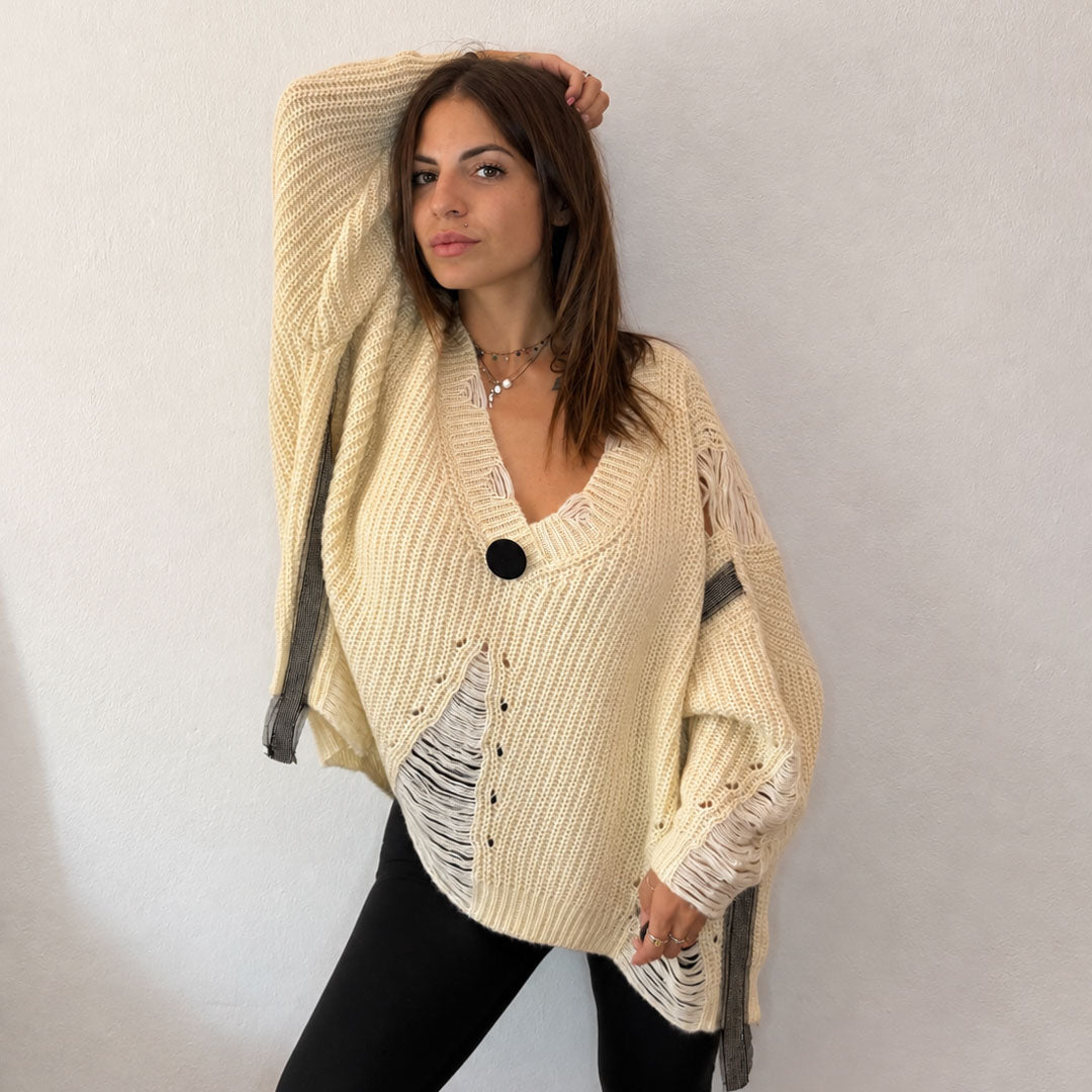 MAGLIA OVER STRAPPATA