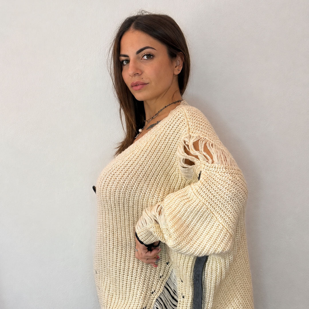MAGLIA OVER STRAPPATA